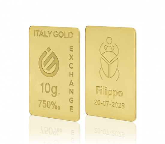 Lingot Or Scarabée porte-bonheur 18 ct de 10 g.  IGE GOLD